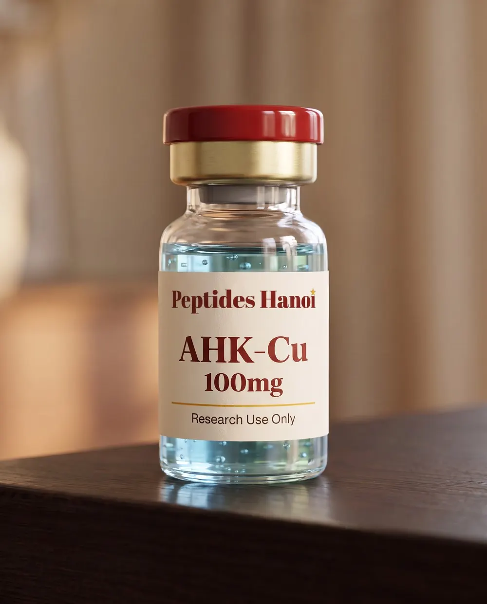 AHK-Cu 100mg research vial, labelled Research Use Only